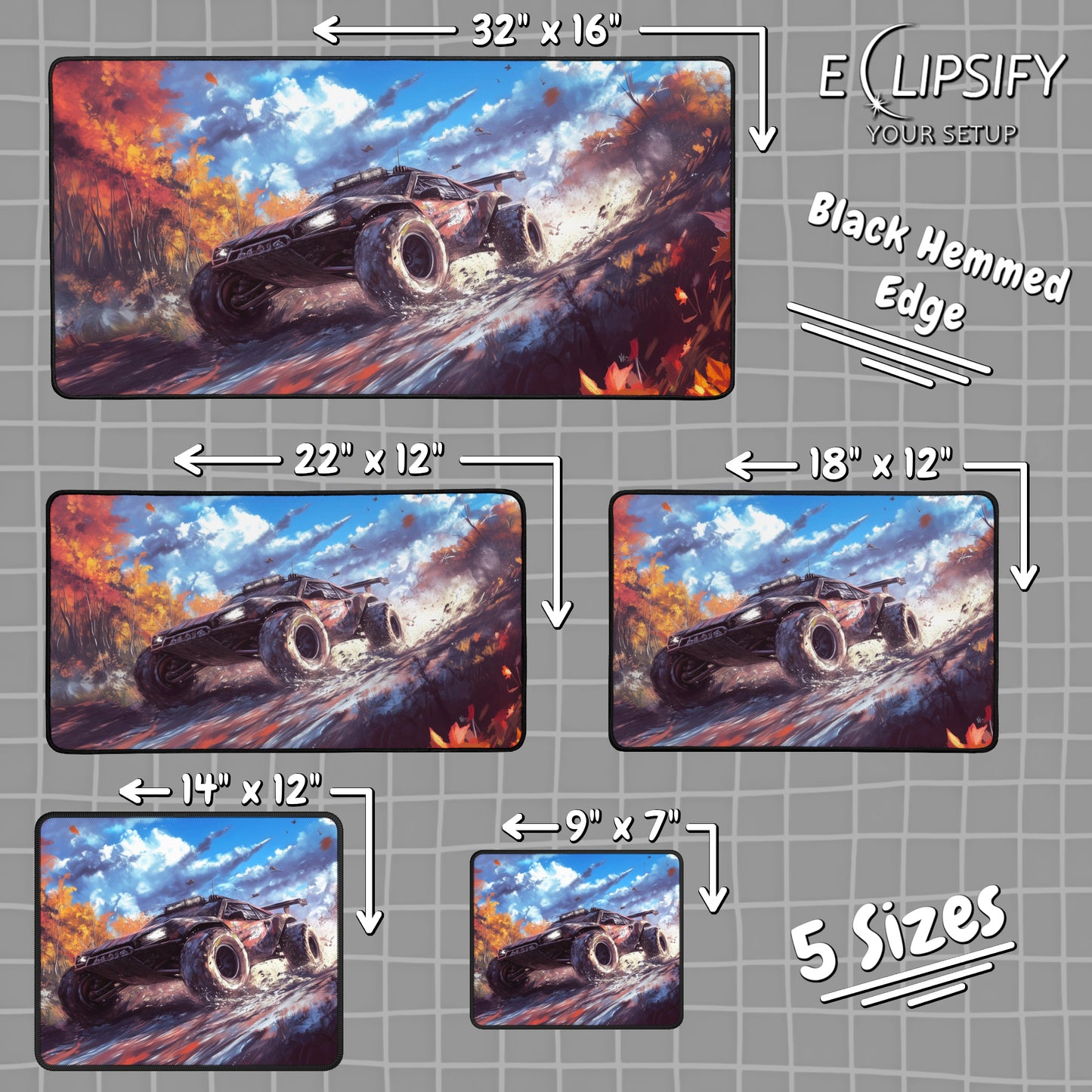 Mudstorm Machine: Offroad Buggy Racing Gaming Mouse Pad