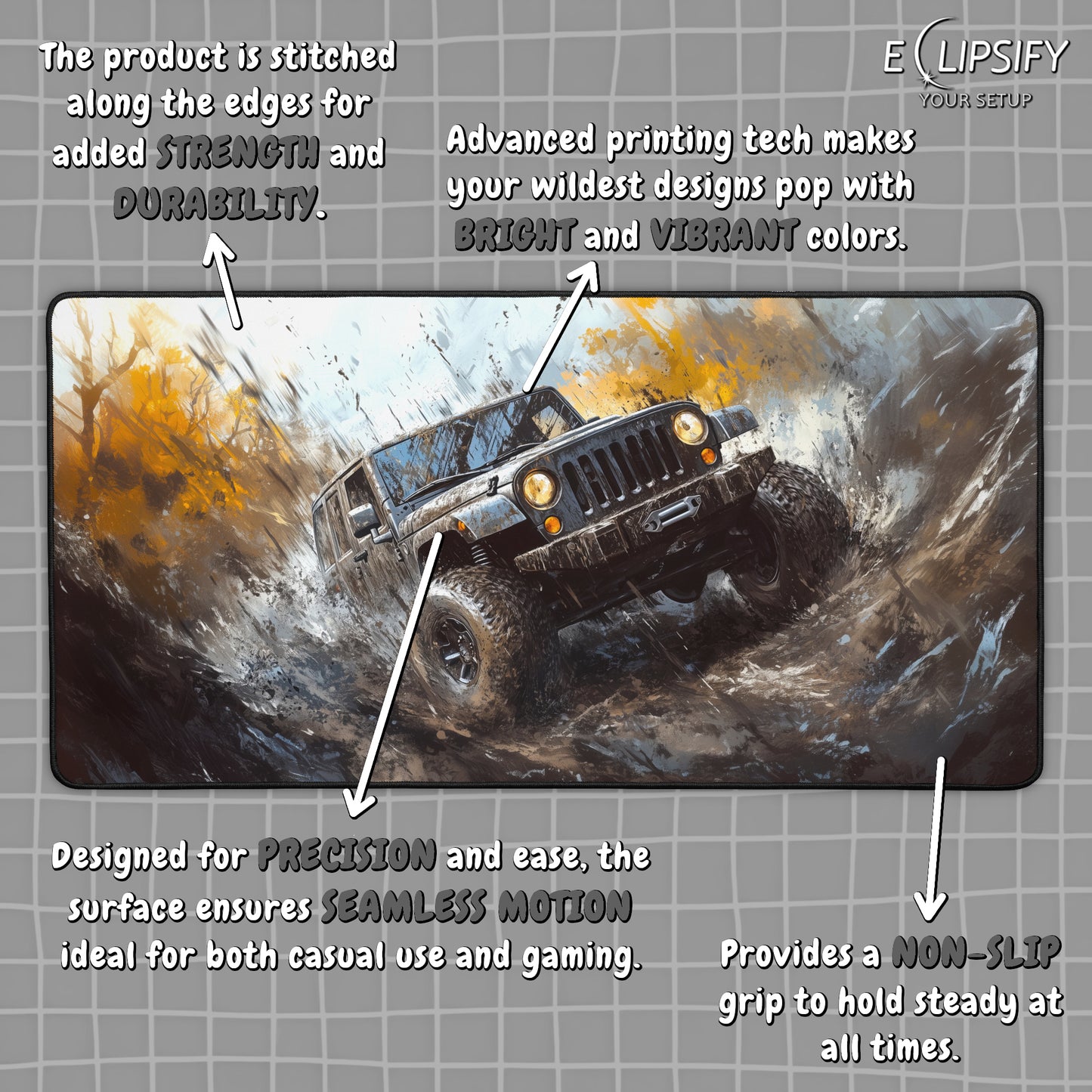 Trail Titan: Offroad Suv Gaming Mouse Pad