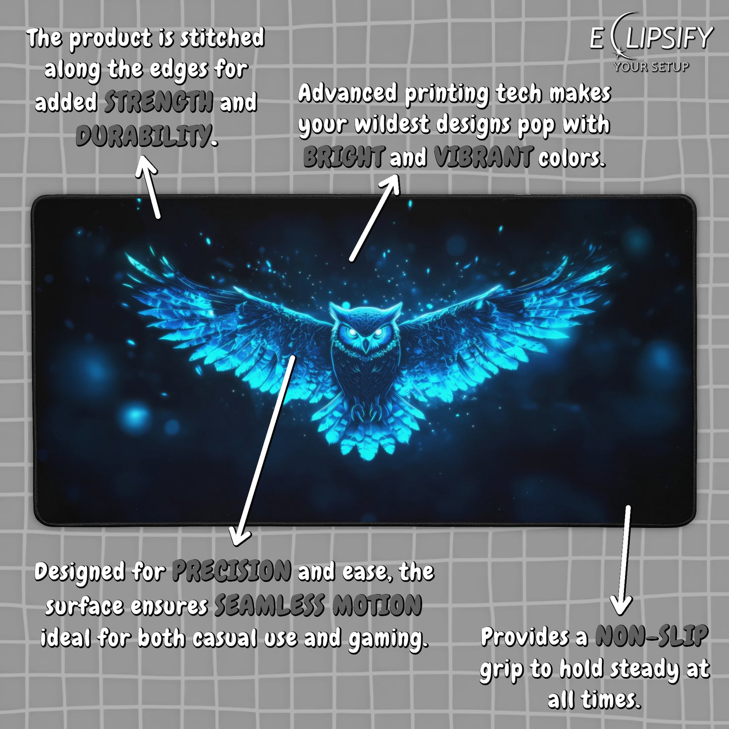 Patronus Guardian: Magical Owl Gaming Mouse Pad