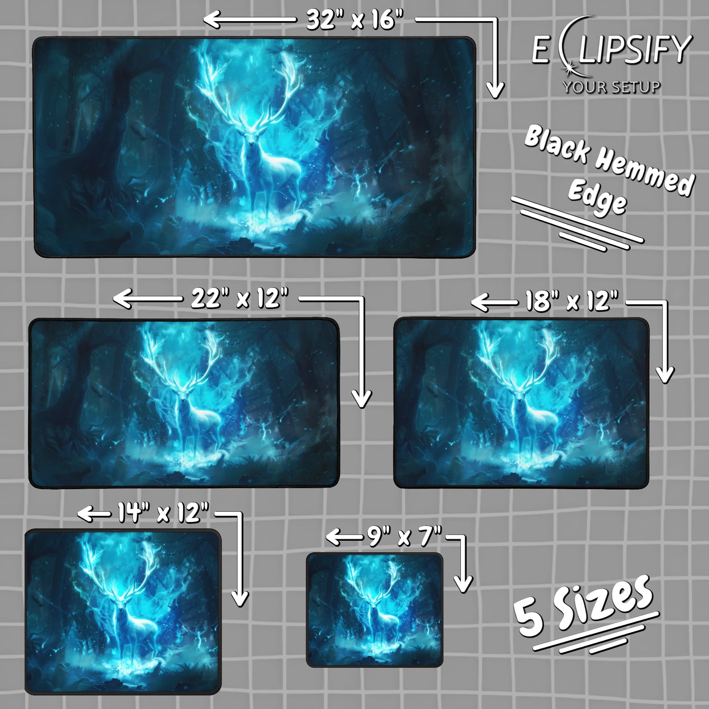 Starlit Stag: Patronus Gaming Mouse Pad