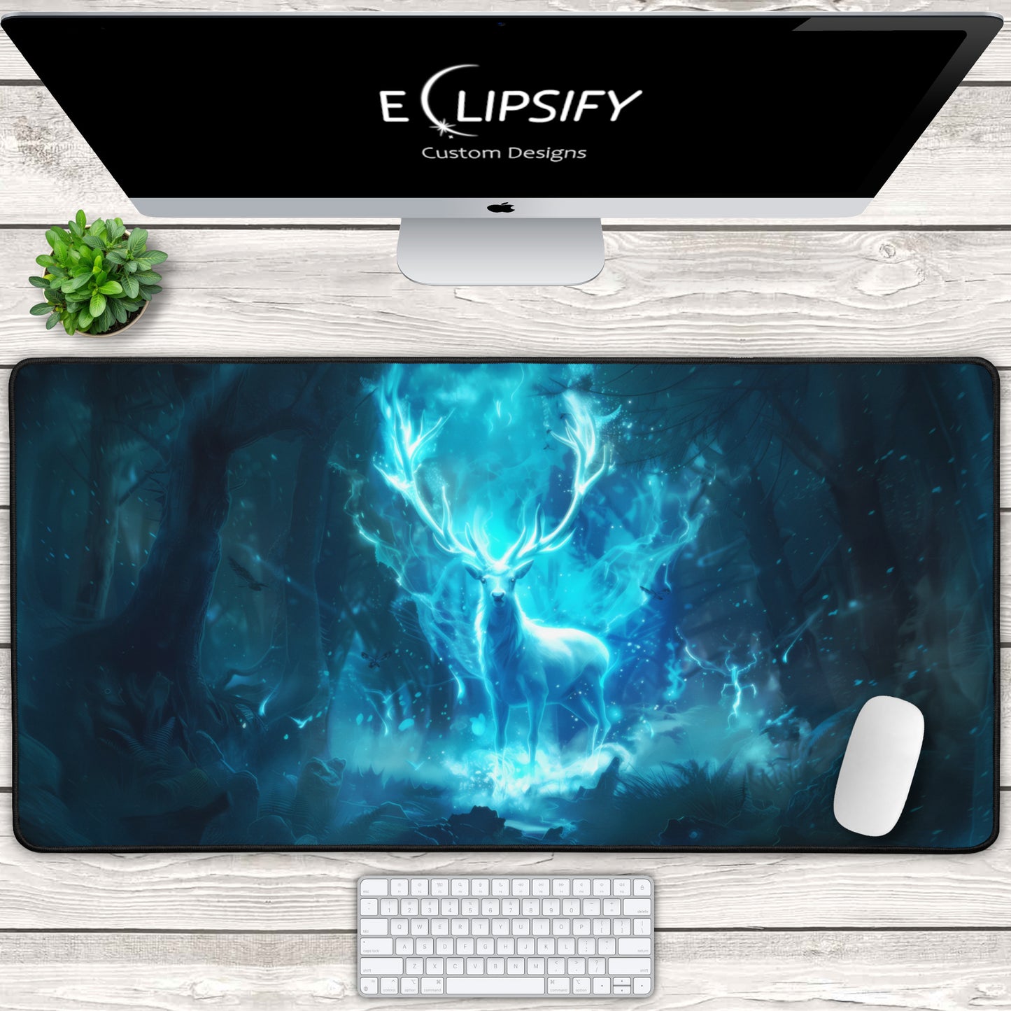 Starlit Stag: Patronus Gaming Mouse Pad