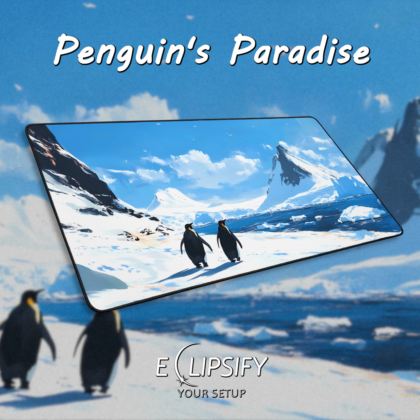 Penguin's Paradise: Artic Gaming Mouse Pad