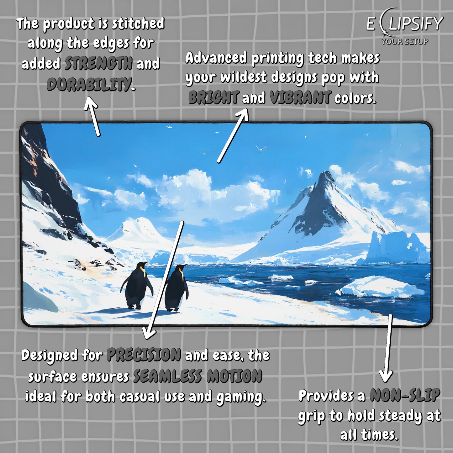 Penguin's Paradise: Artic Gaming Mouse Pad