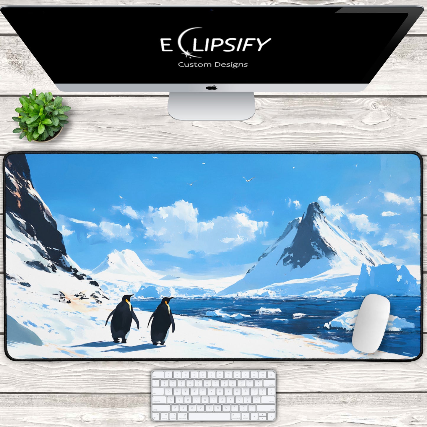 Penguin's Paradise: Artic Gaming Mouse Pad