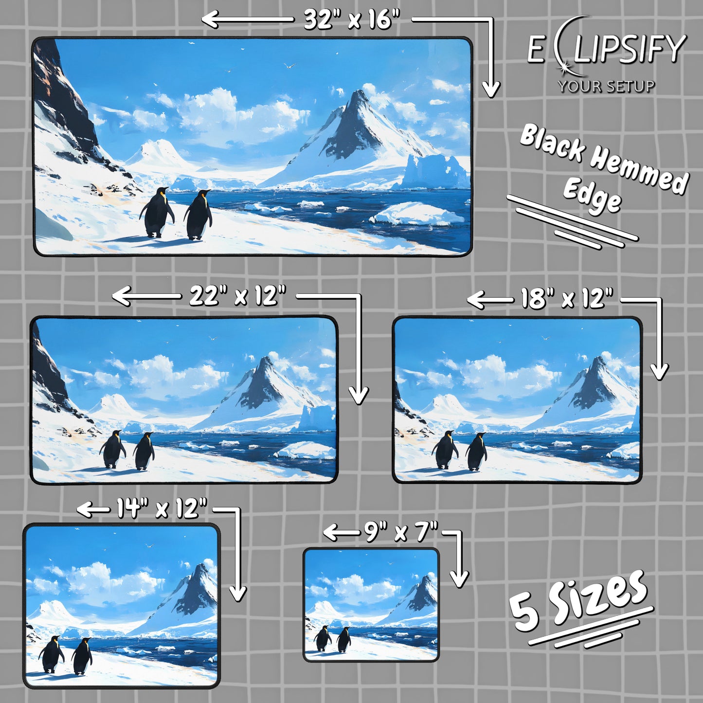 Penguin's Paradise: Artic Gaming Mouse Pad
