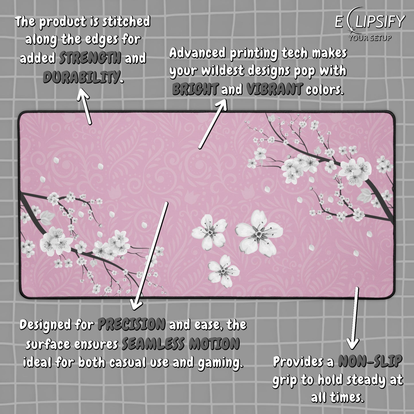 Blossom Bliss: Cherry Blossom Pink Mouse Pad