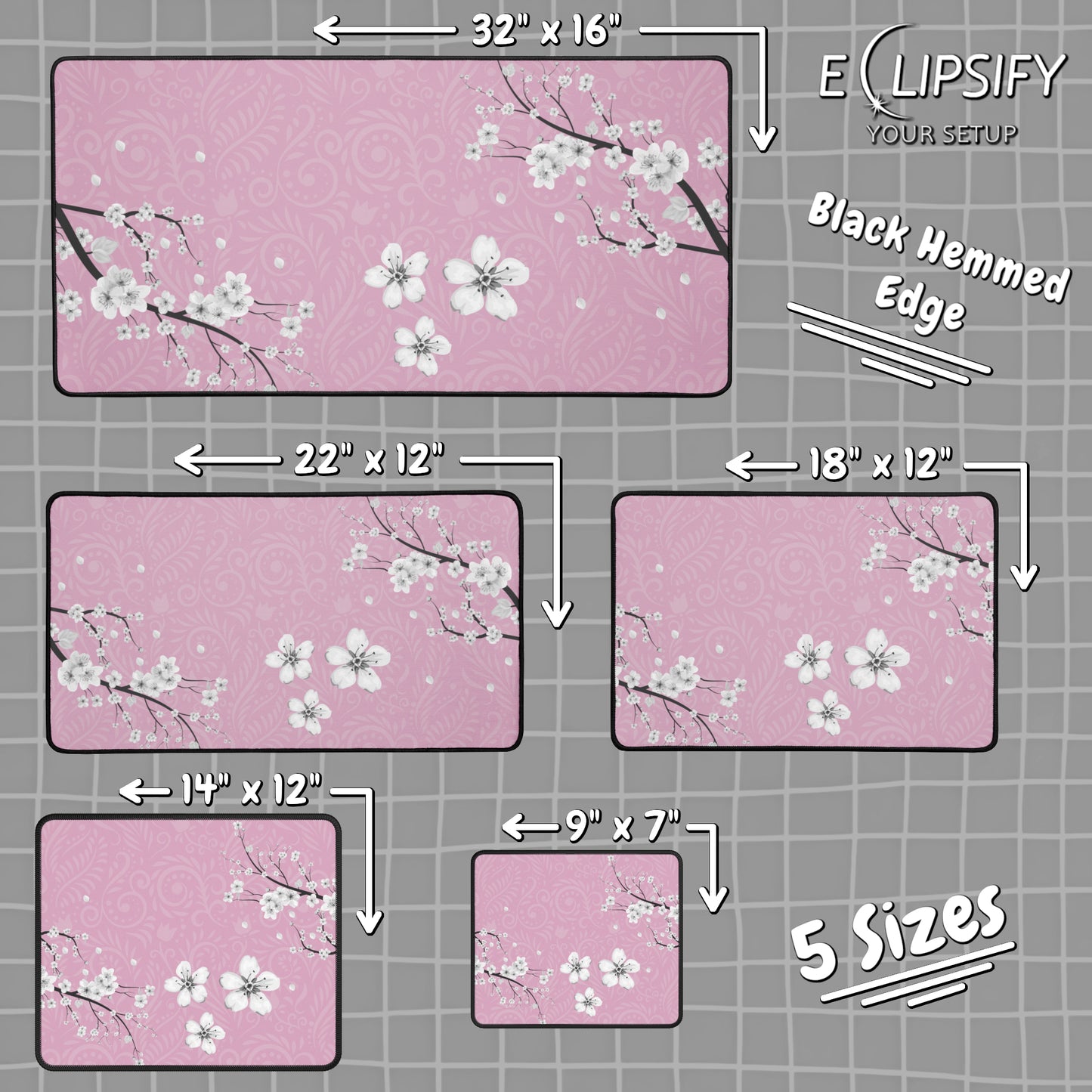 Blossom Bliss: Cherry Blossom Pink Mouse Pad