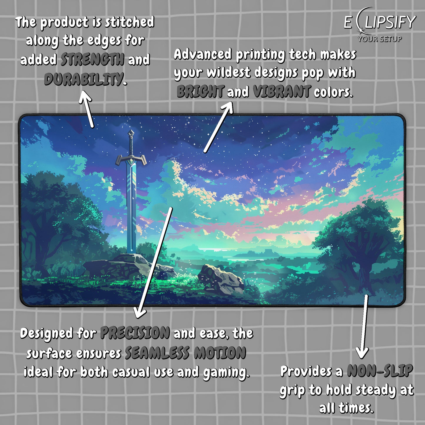 Excalibur: Mythical Sword Gaming Mouse Pad