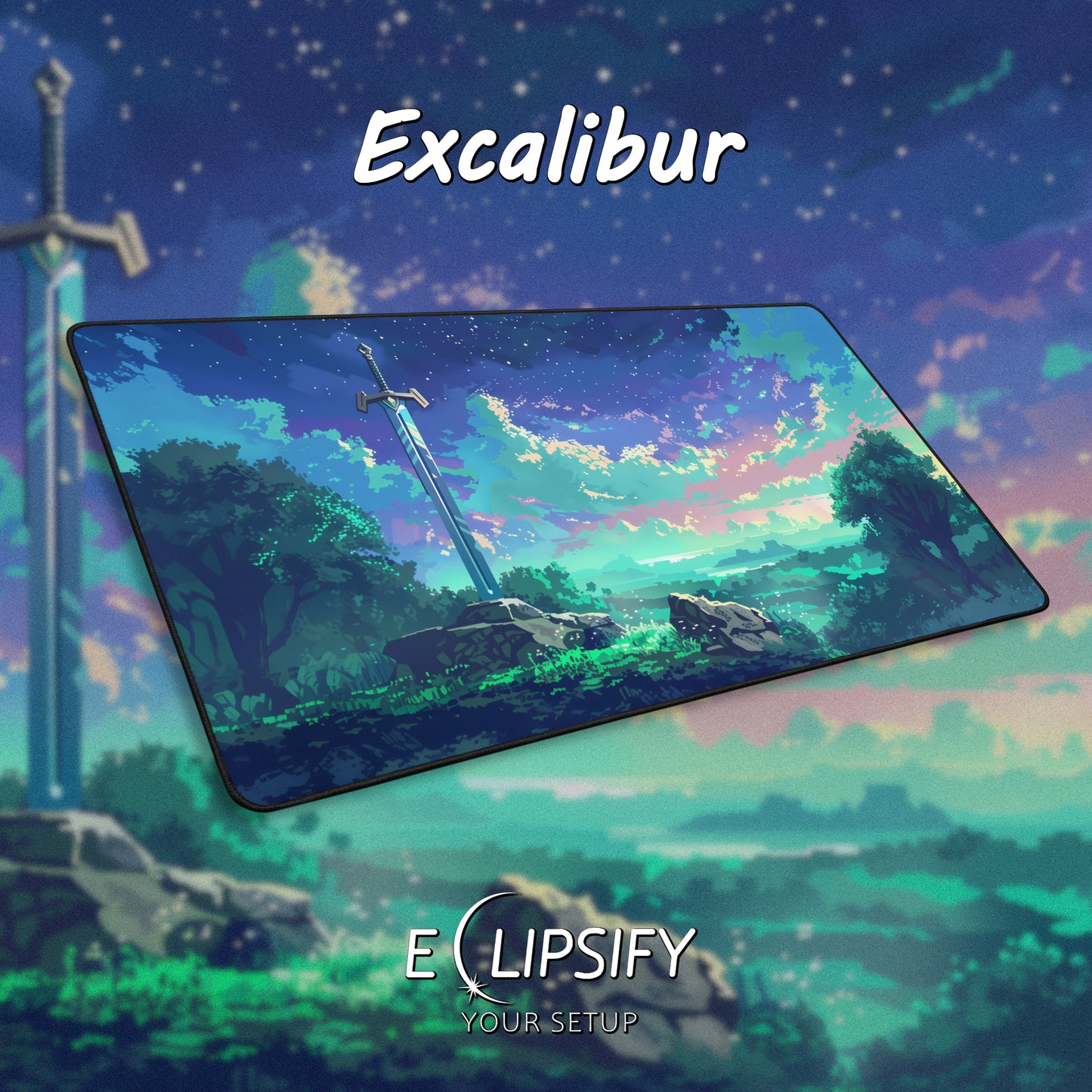 Excalibur: Mythical Sword Gaming Mouse Pad