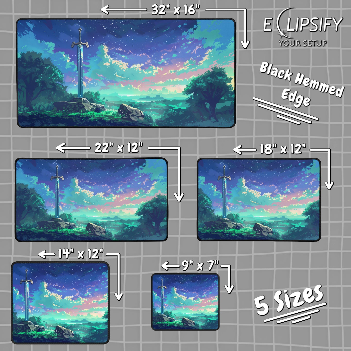 Excalibur: Mythical Sword Gaming Mouse Pad