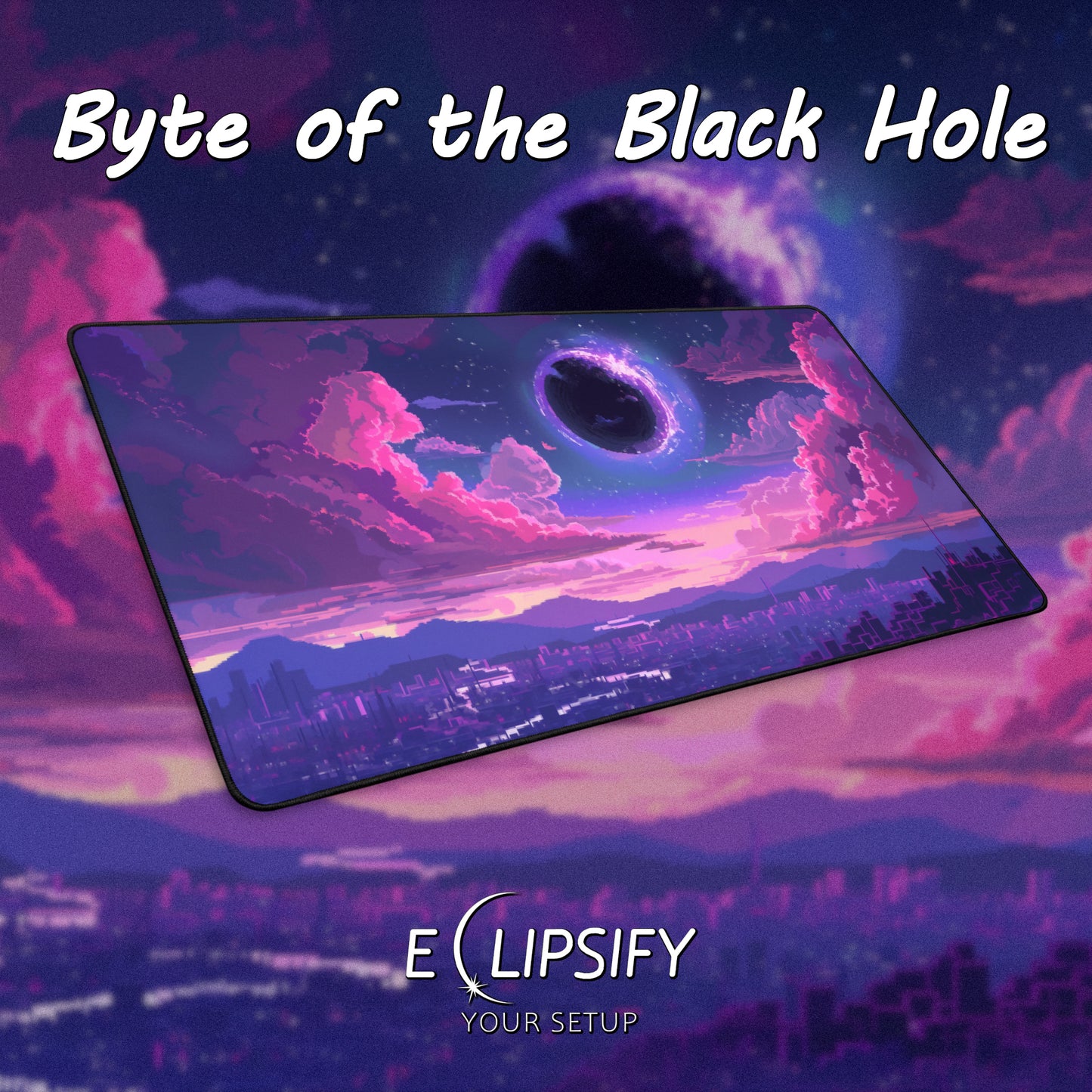 Byte of the Black Hole: Pixel Art Mouse Pad