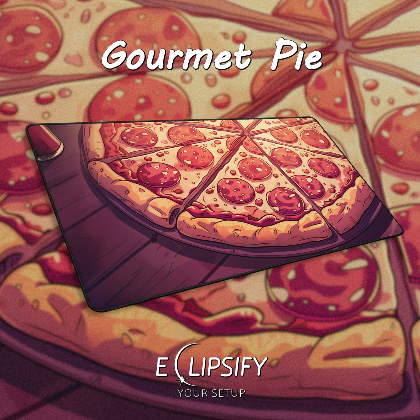 Gourmet Pie: Pizza Lover Gaming Mouse Pad