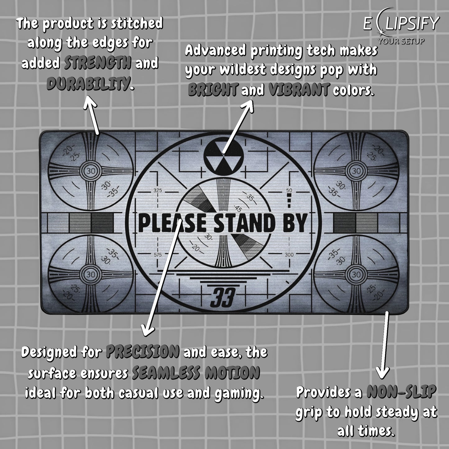 Please Stand By: Nuclear Fallout Gaming Mouse Pad