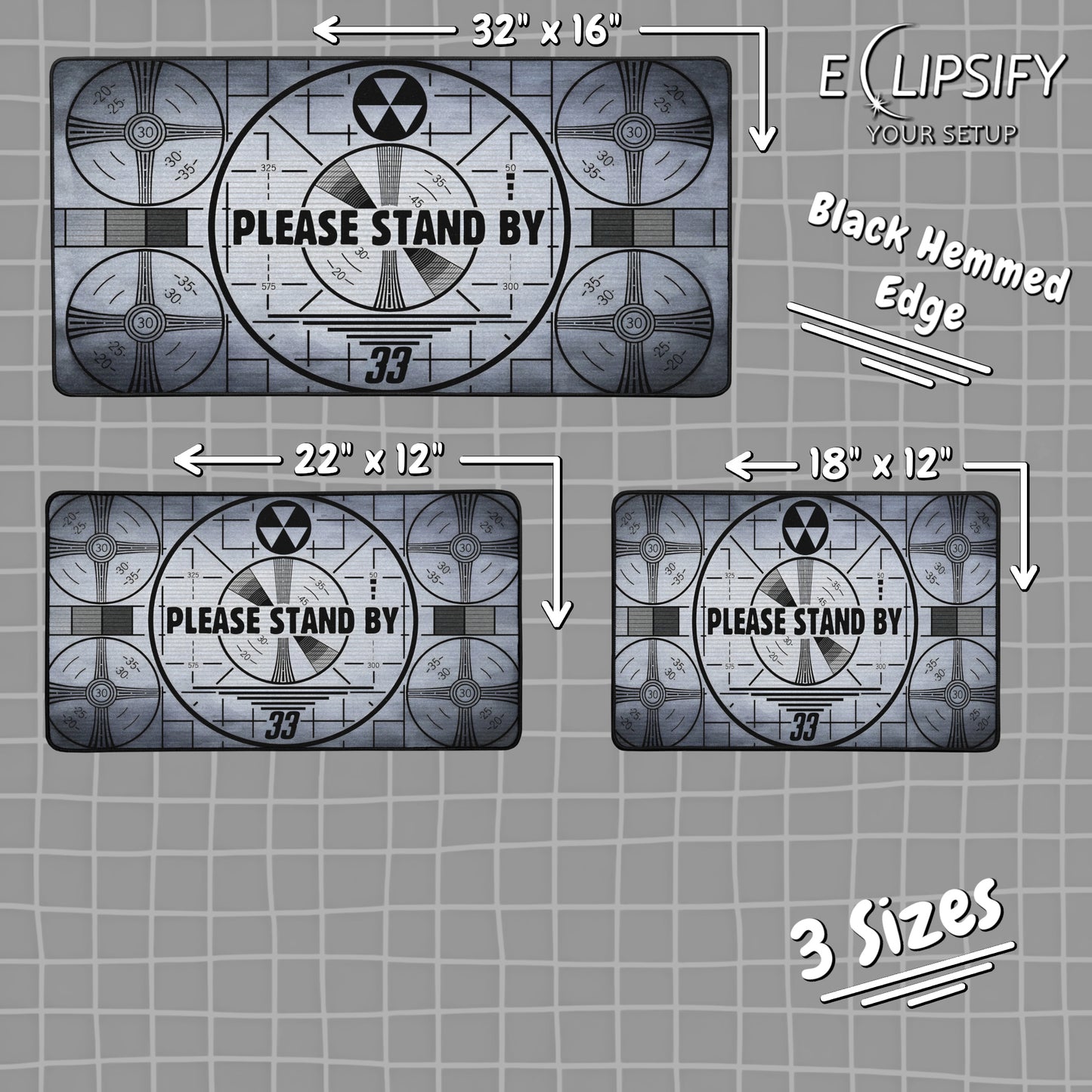 Please Stand By: Nuclear Fallout Gaming Mouse Pad