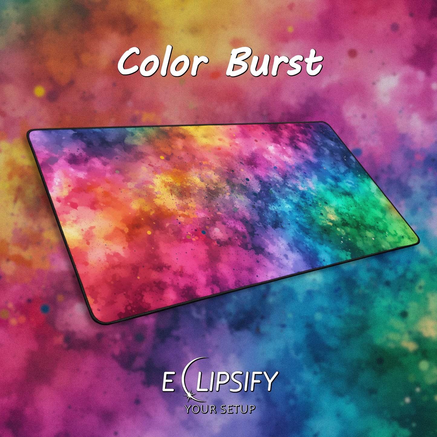 Color Burst: Paint Art Mouse Pad