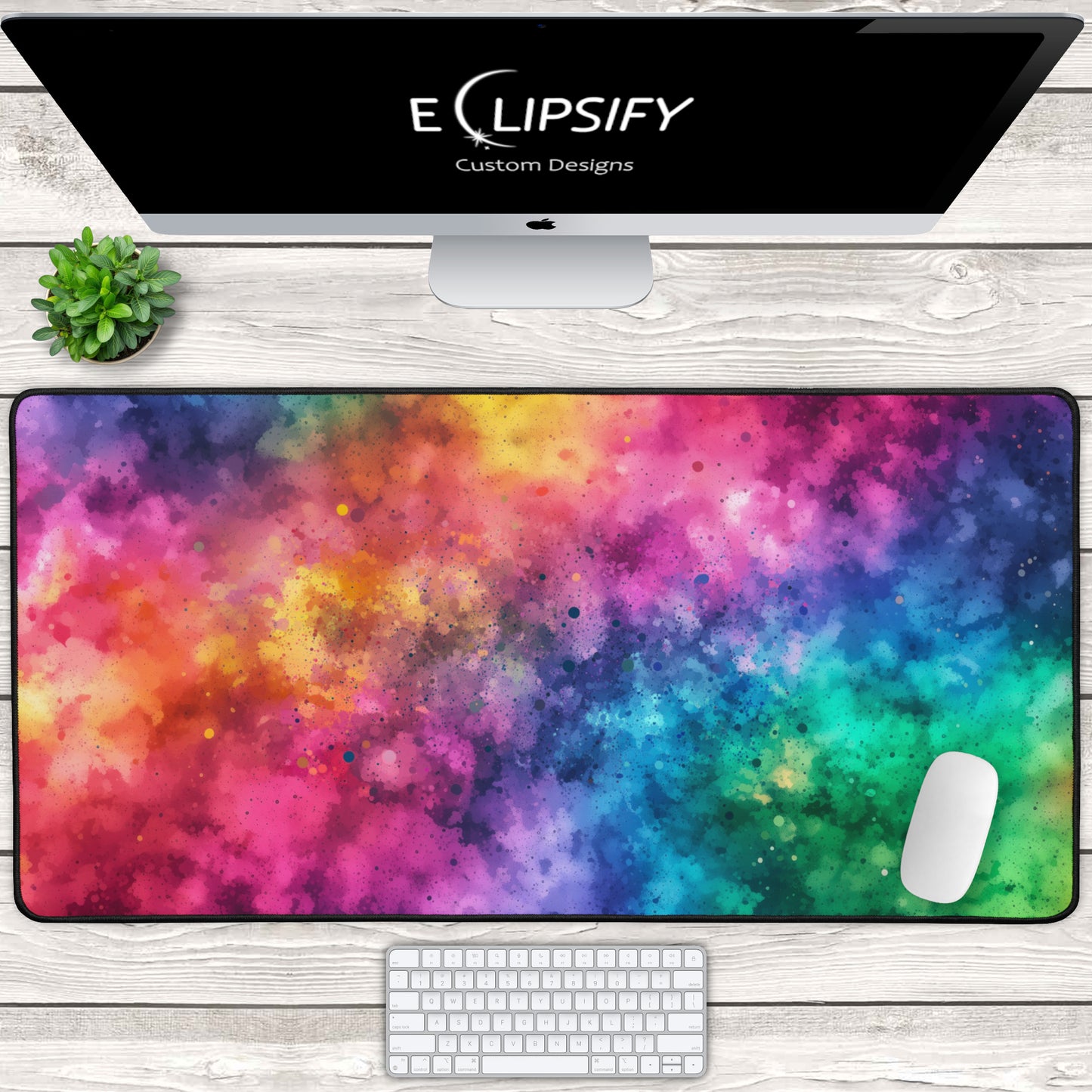 Color Burst: Paint Art Mouse Pad