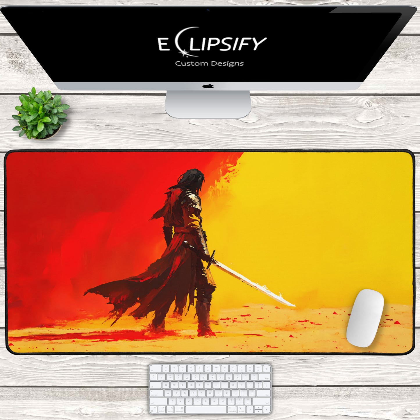 Blood and Gold: Warrior Gaming Mouse Pad
