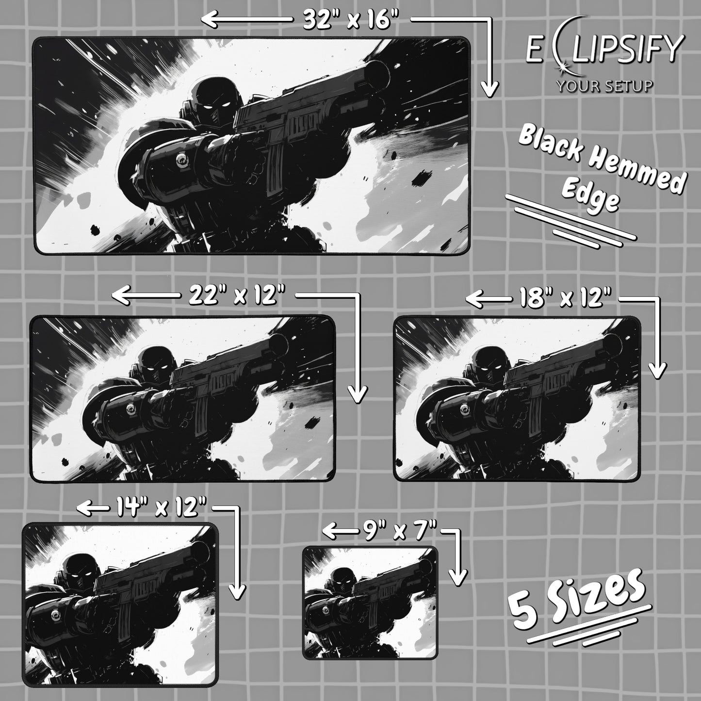 Galactic Marine : Space Soldier Gaming Mouse Pad