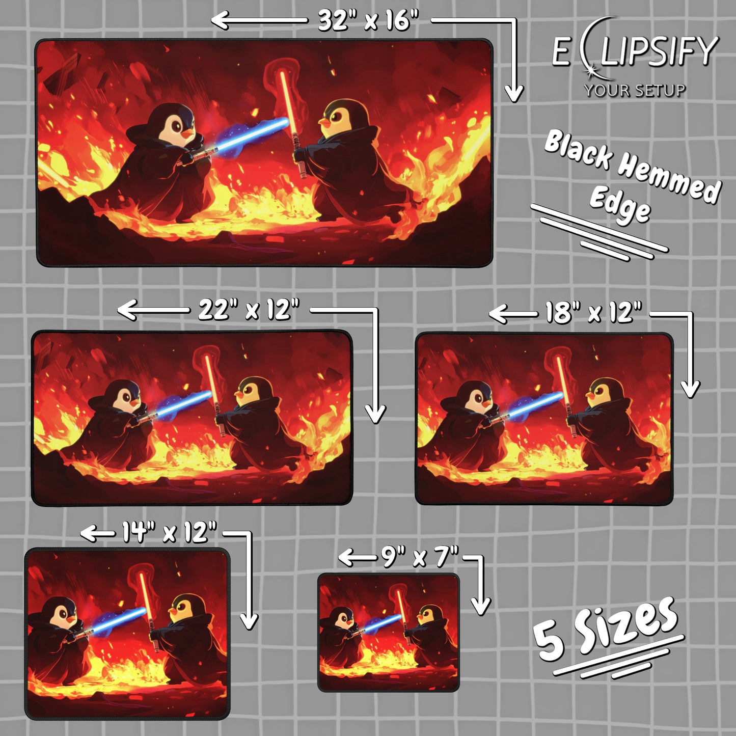 Revenge of the Penguin: Gaming Mouse Pad