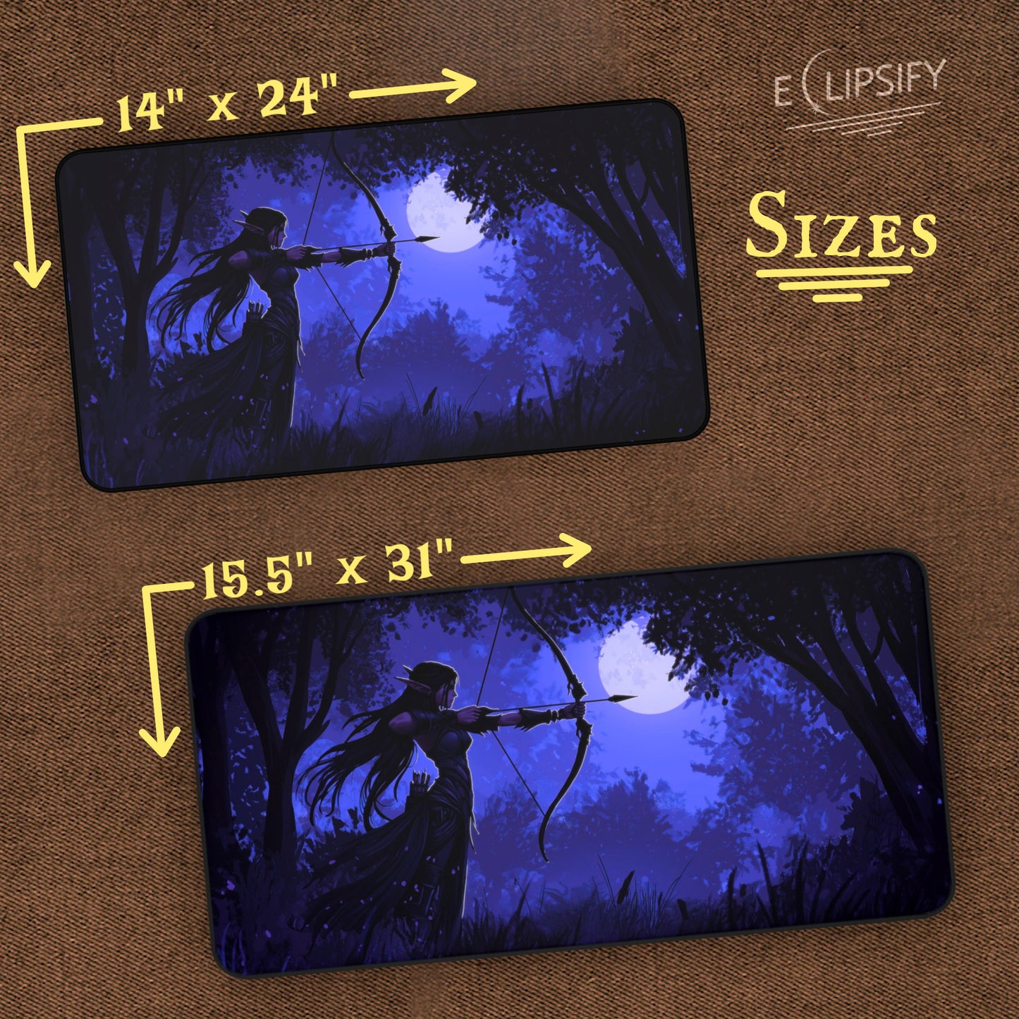 Lunar Archer: Elf TCG Playmat