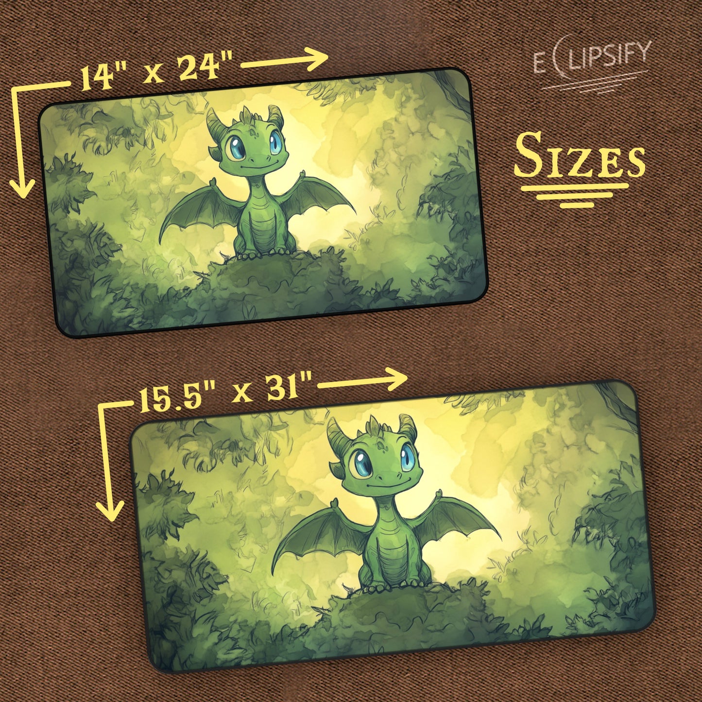 The Green Inferno: Cute Dragon TCG Playmat