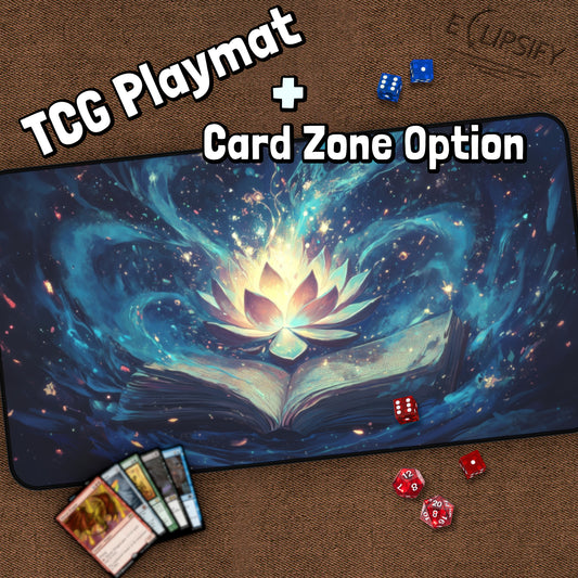 The Enchanted Lotus Tome: TCG Playmat