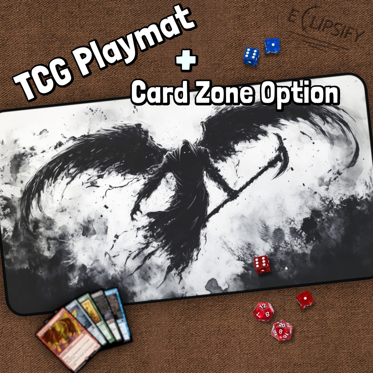 Death’s Embrace: The Grim Reaper TCG Playmat