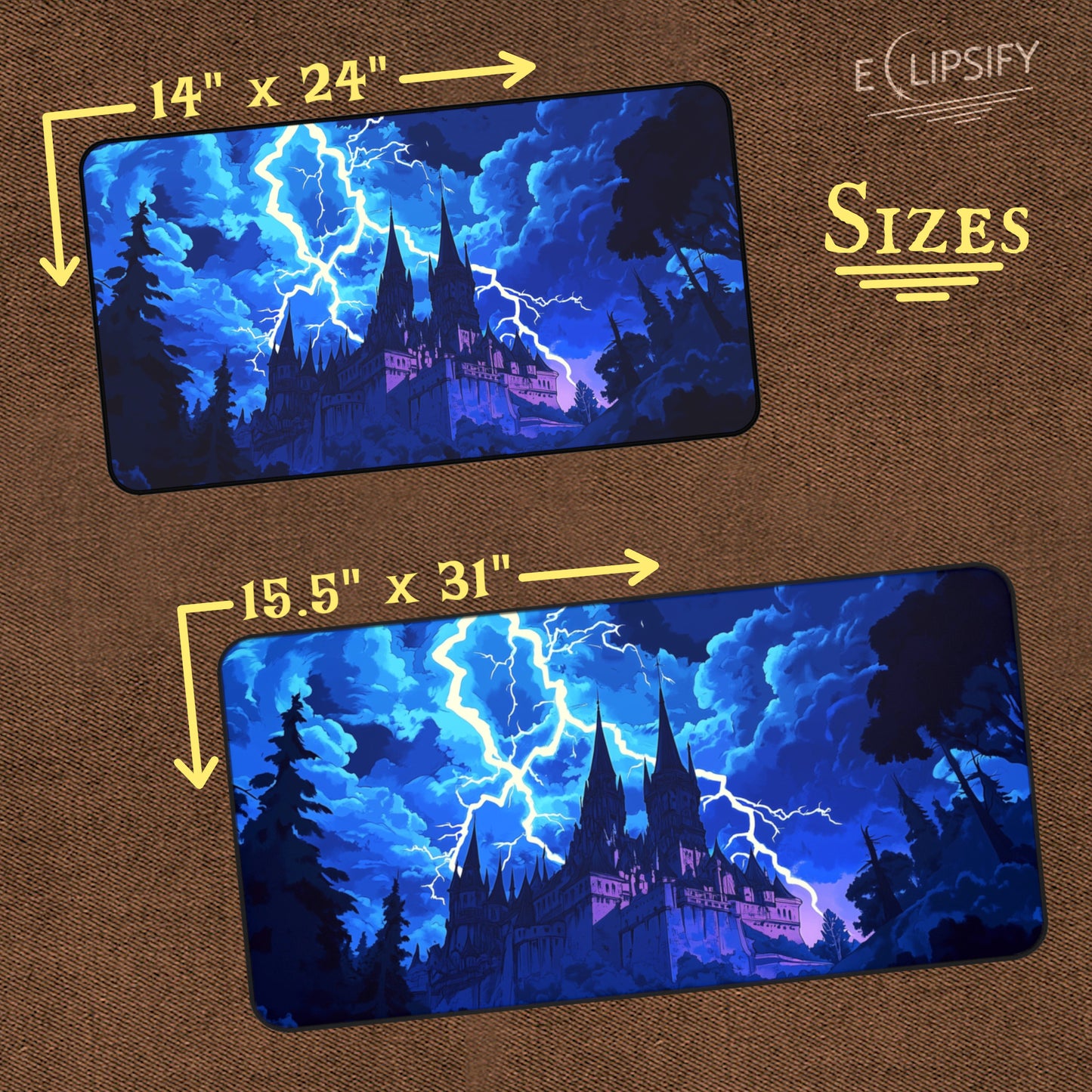 Stormfall Castle: Lightning Castle TCG Playmat