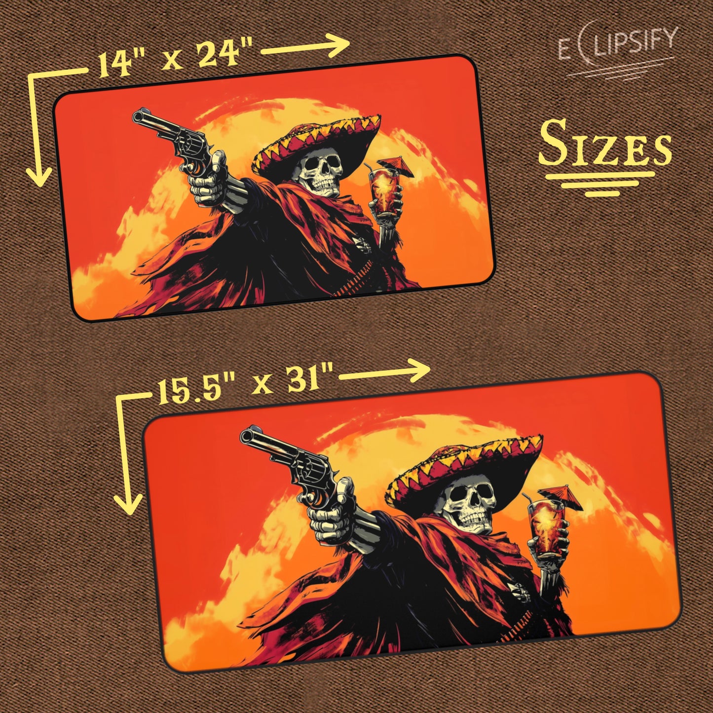 Ghost Of High Noon: Wild West Skeleton TCG Playmat