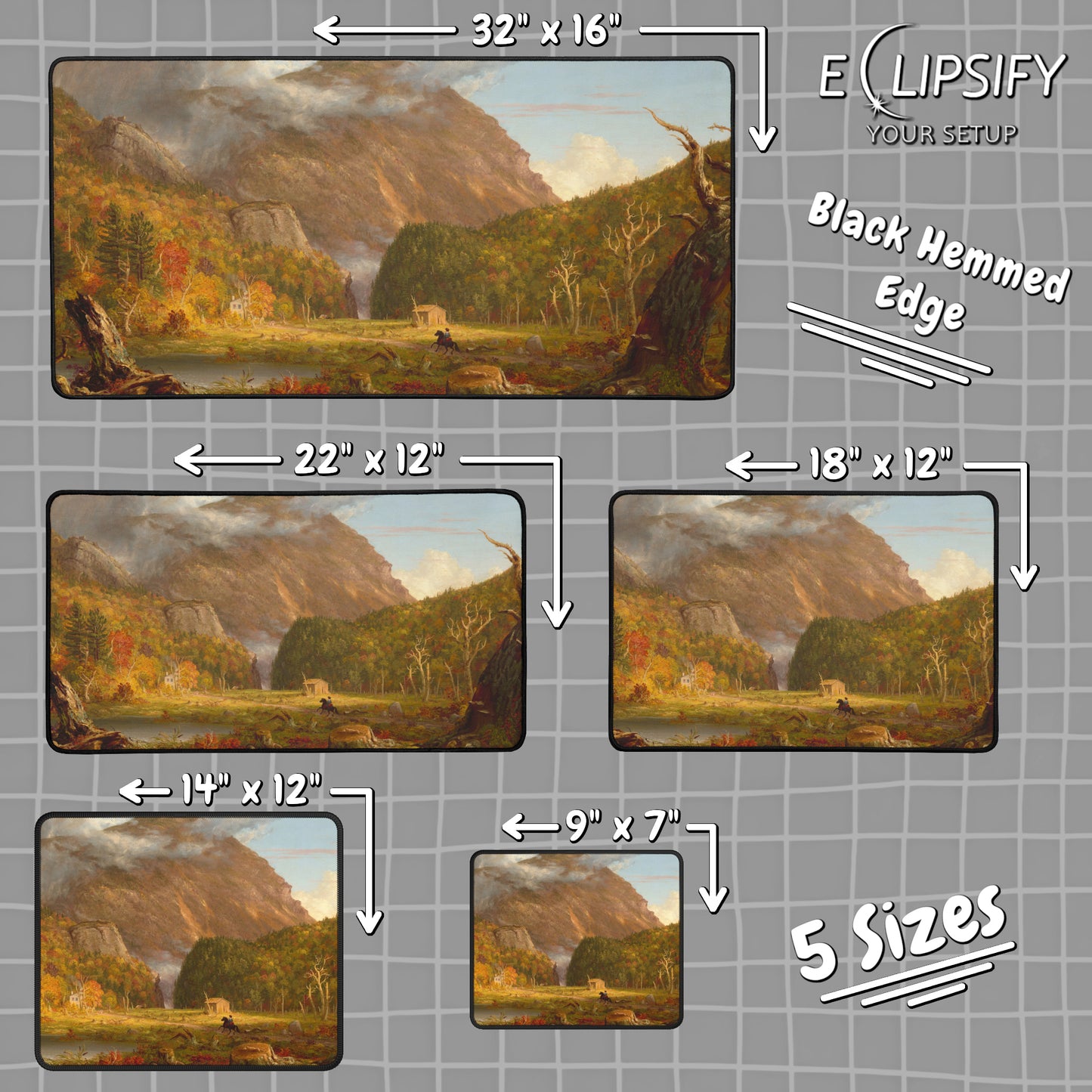 The Notch of the White Mountains: Thomas Cole Mouse Pad
