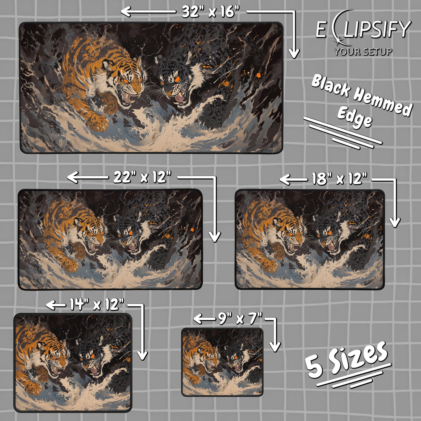 Jungle King: Tigers Gaming Mouse Pad