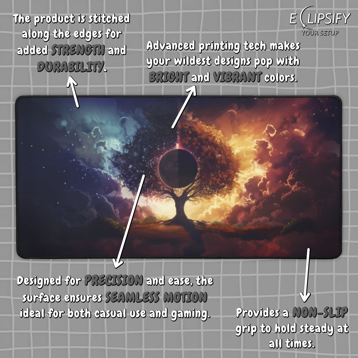 Moonlit Arbor: Tree of Life Gaming Mouse Pad