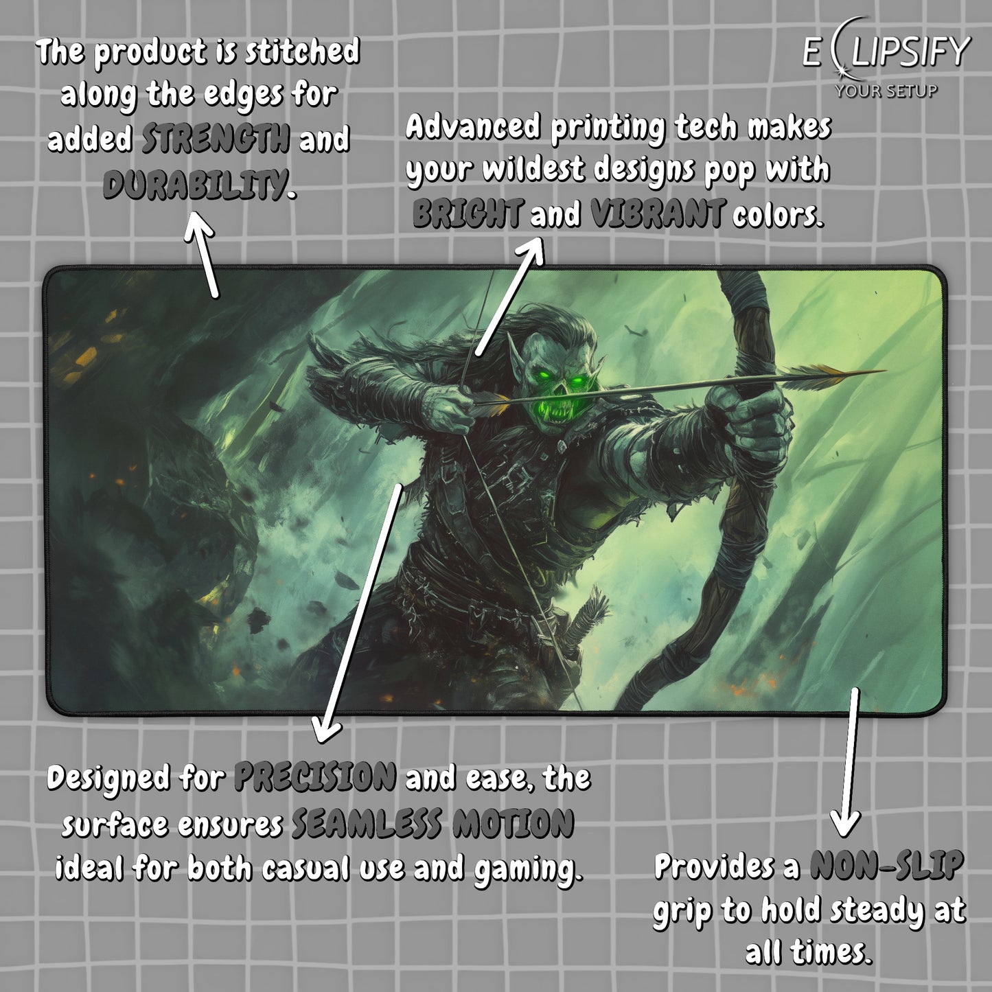 Bonebow Goblin: Orc Archer Gaming Mouse Pad