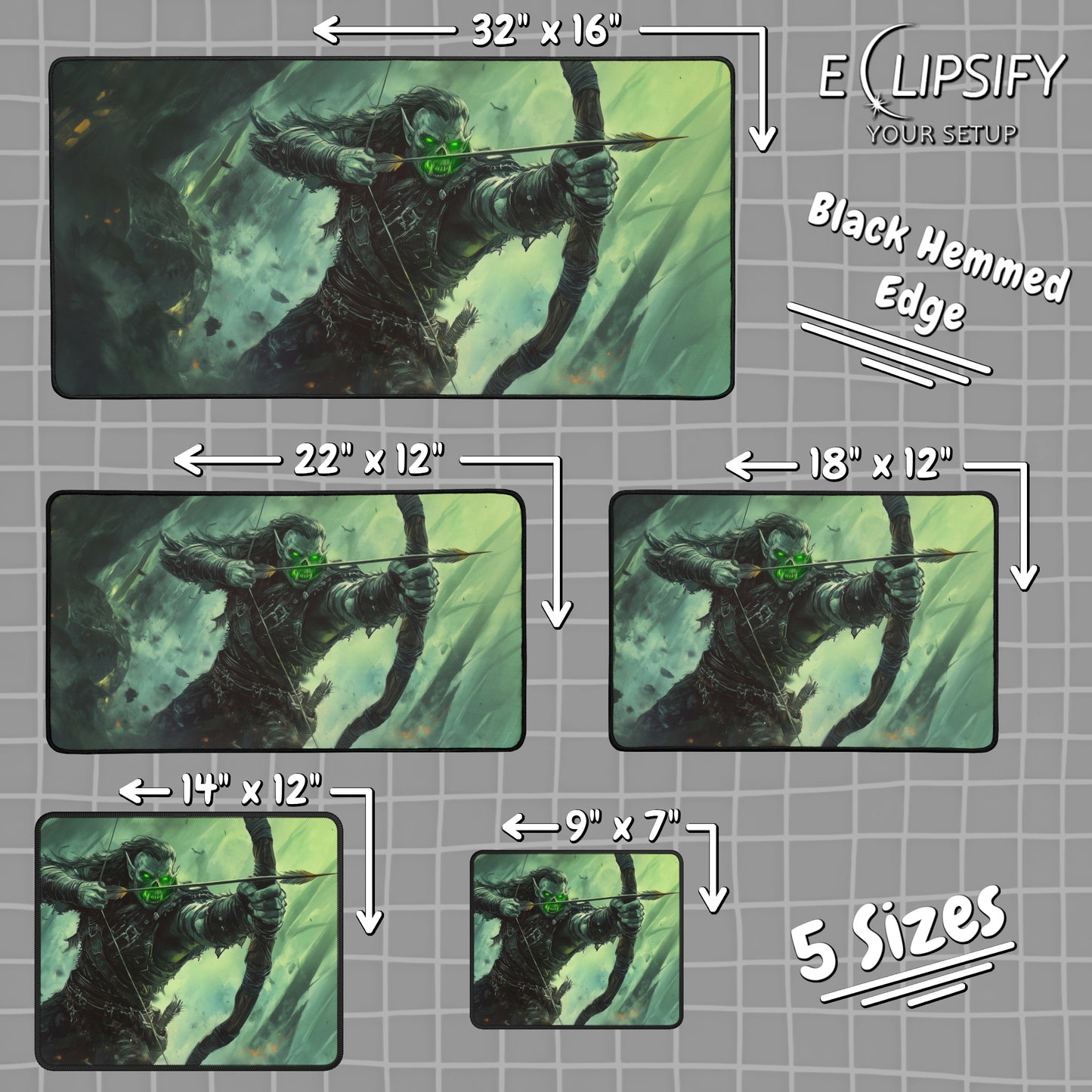 Bonebow Goblin: Orc Archer Gaming Mouse Pad