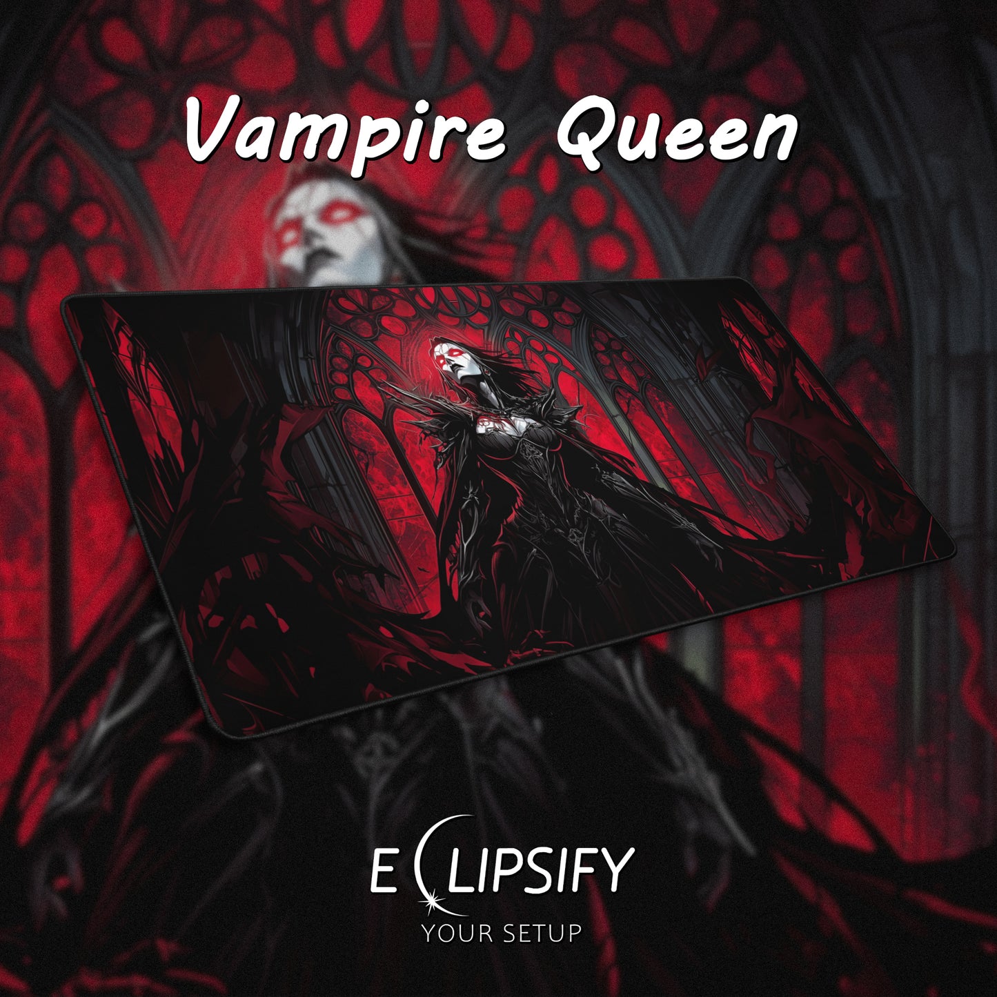 Vampire Queen: Undead Red Gaming Mouse Pad