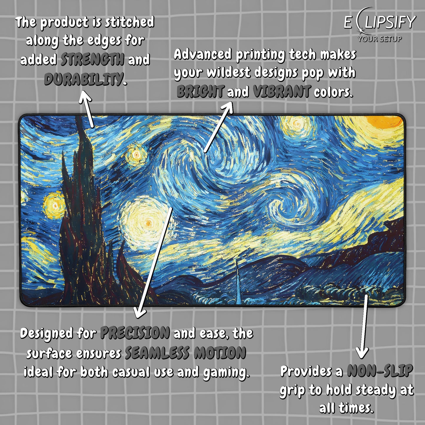Starry Night: Vincent Van Gogh Mouse Pad