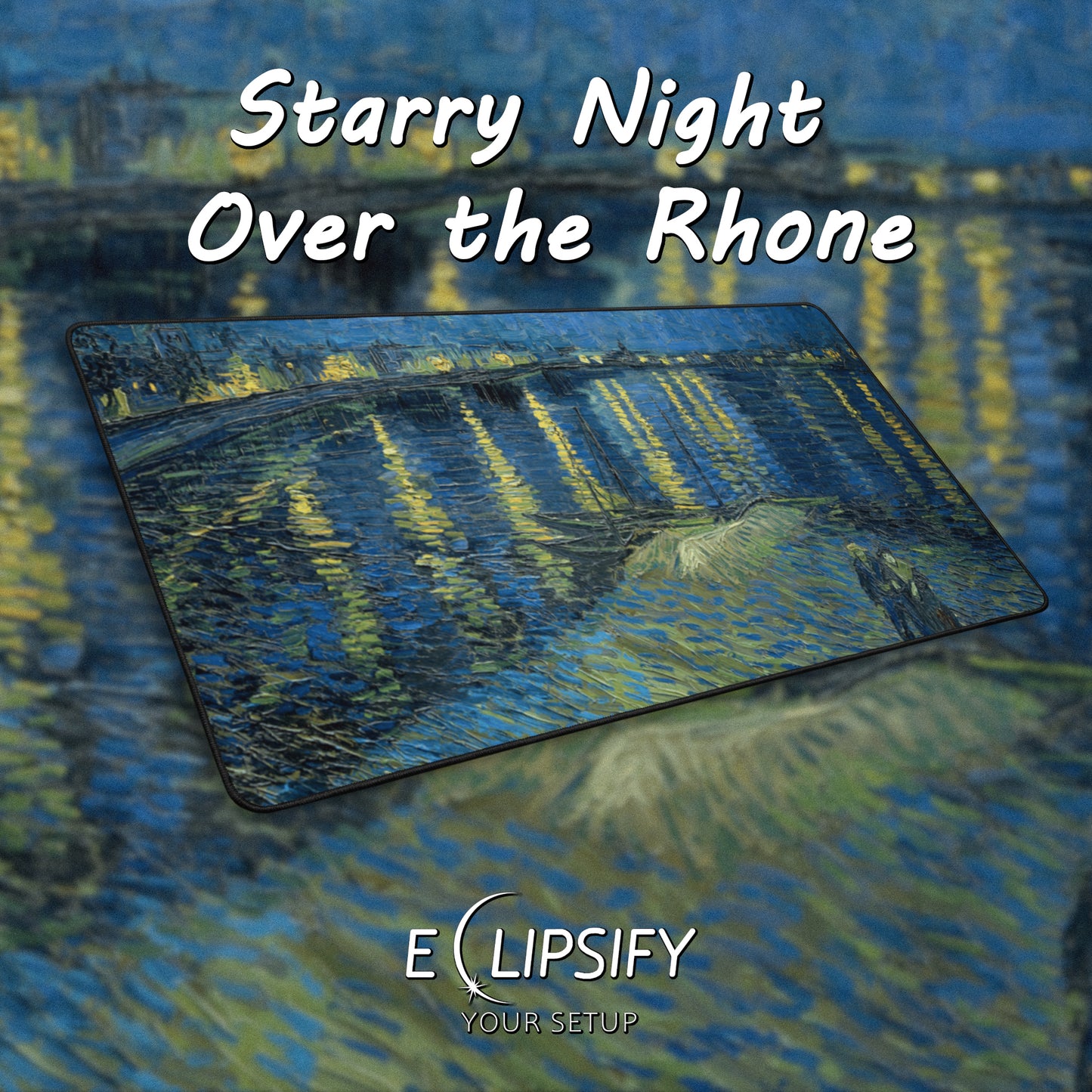 Starry Night Over the Rhone: Vincent Van Gogh Mouse Pad