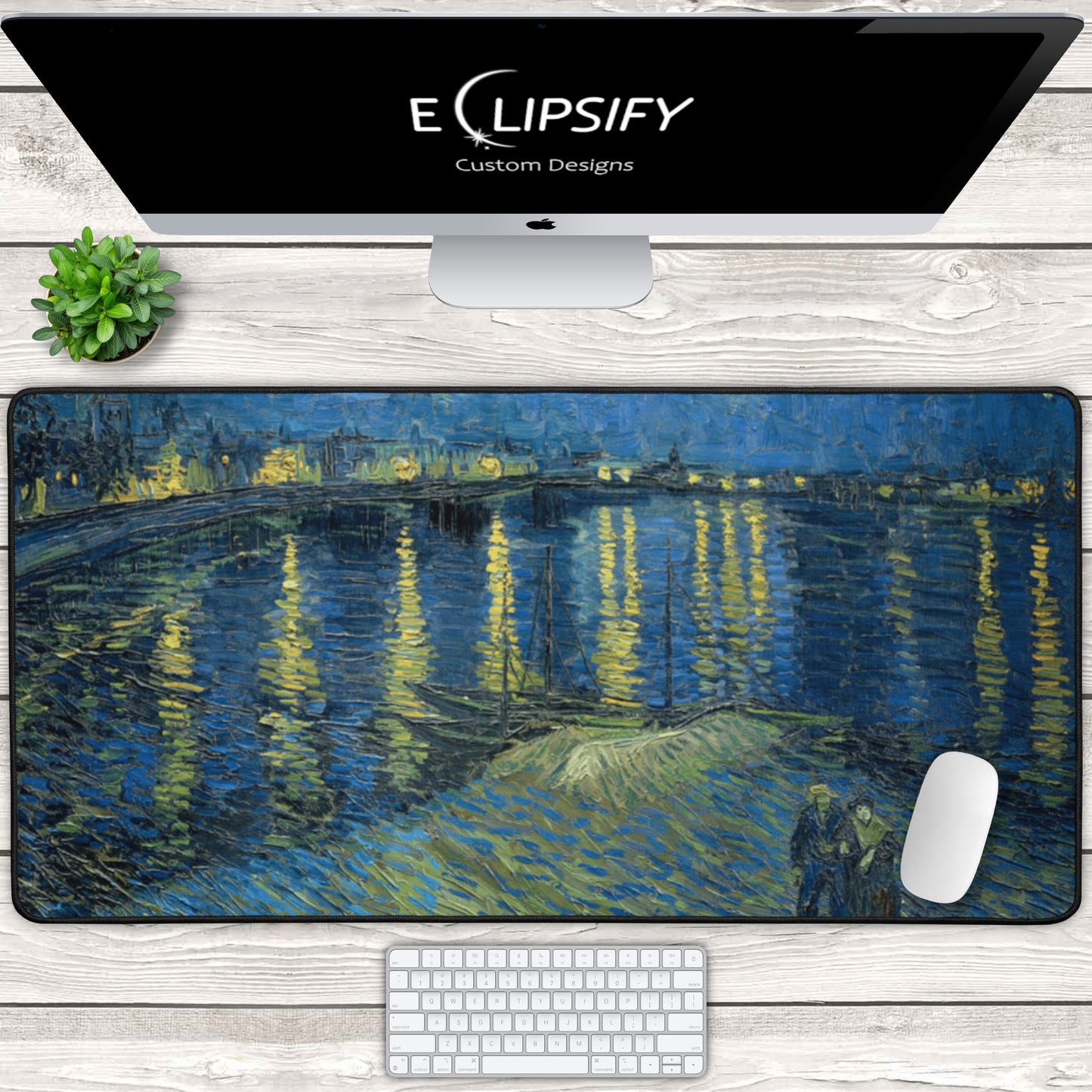 Starry Night Over the Rhone: Vincent Van Gogh Mouse Pad