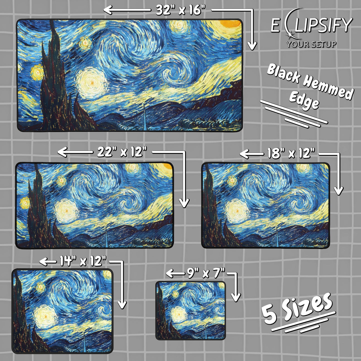 Starry Night: Vincent Van Gogh Mouse Pad