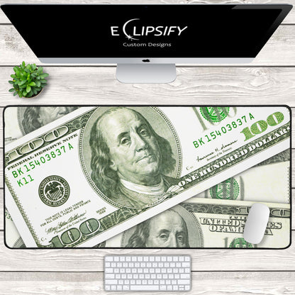 A Hundred Dollars: $100 Money Gaming Mouse Pad