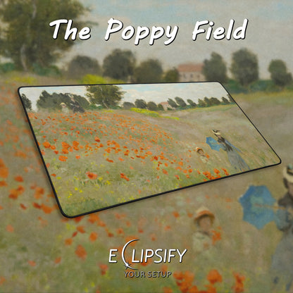 The Poppy Field: Claude Monet Mouse Pad