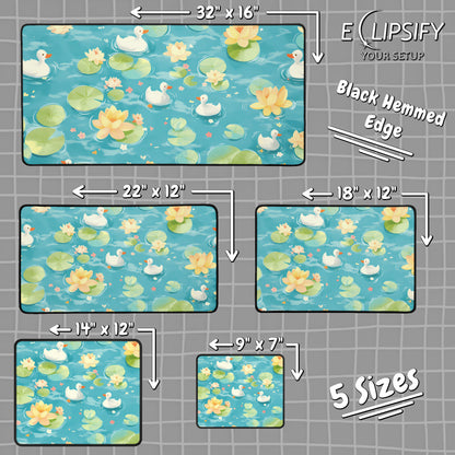 Duck Haven: Cute Ducks In Pond Mouse Pad