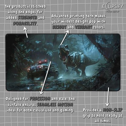 Dino Danger: Jurassic Gaming Mouse Pad