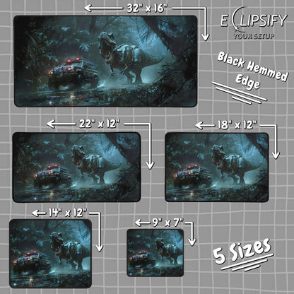 Dino Danger: Jurassic Gaming Mouse Pad
