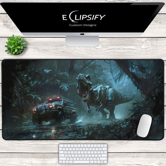 Dino Danger: Jurassic Gaming Mouse Pad