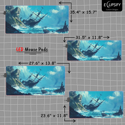 Shipwrecked: Pirate Ship Gaming Mouse Pad