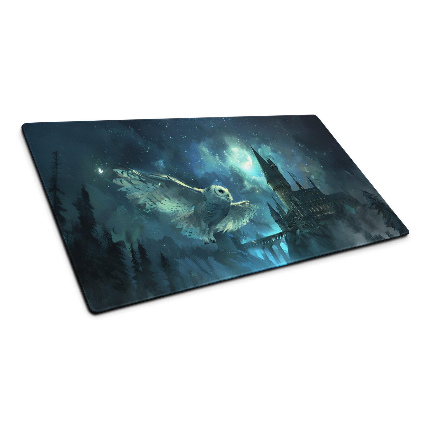 Owls Watch: Wizard Castle Gaming Mouse Pad