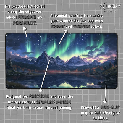 Auora: Northern Light Landscape Mouse Pad