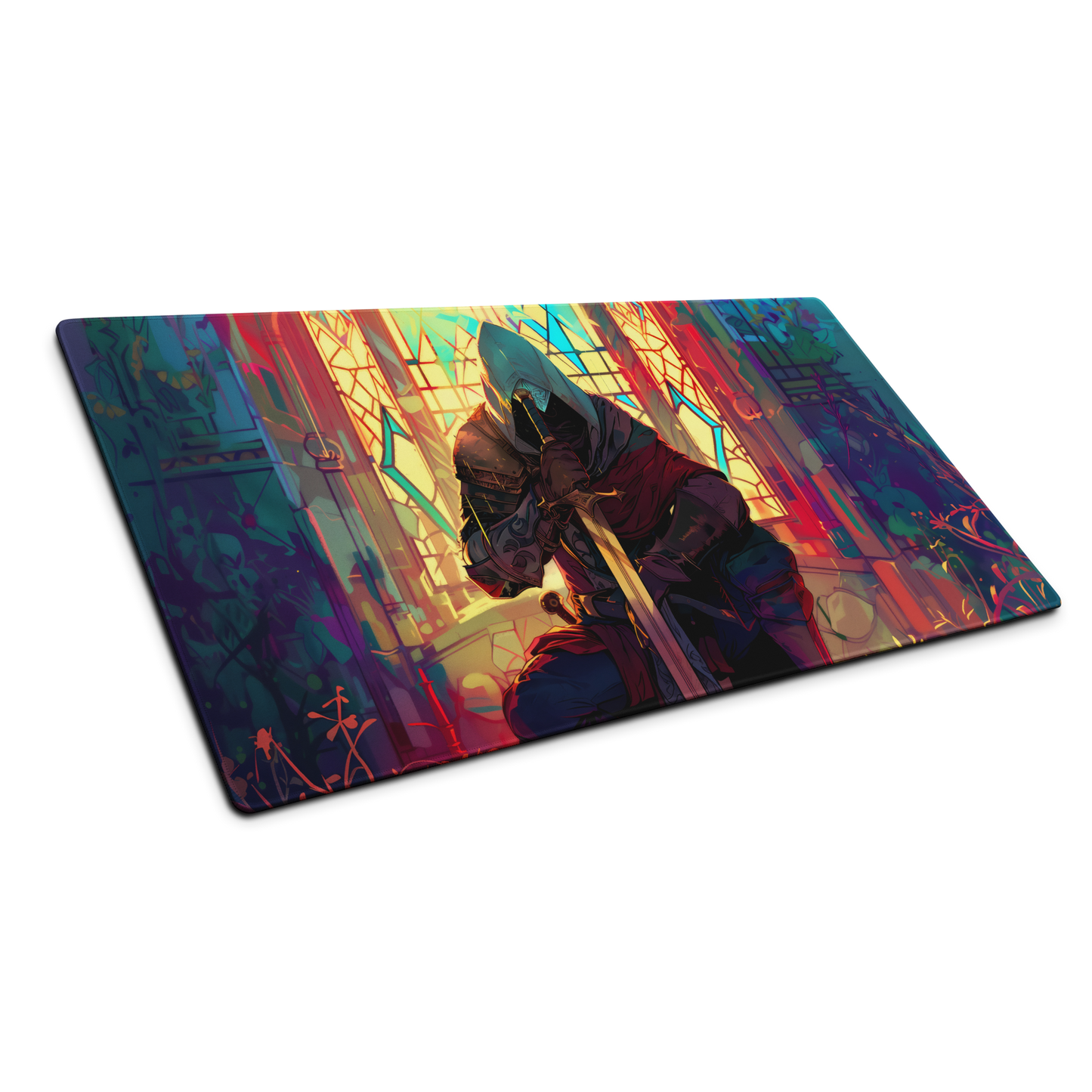 Mosaic Shadow: Assassin Gaming Mouse Pad