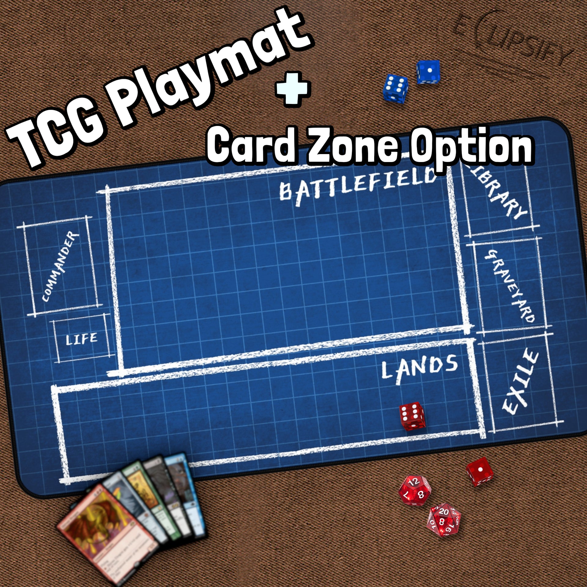 blueprint cards mtg Blueprint: TCG Playmat – Eclipsify Deck:Premium Deckbox & Sleeves & 2x D20 Würfel Mystery Booster put a token thats Even More Gorgeous Final